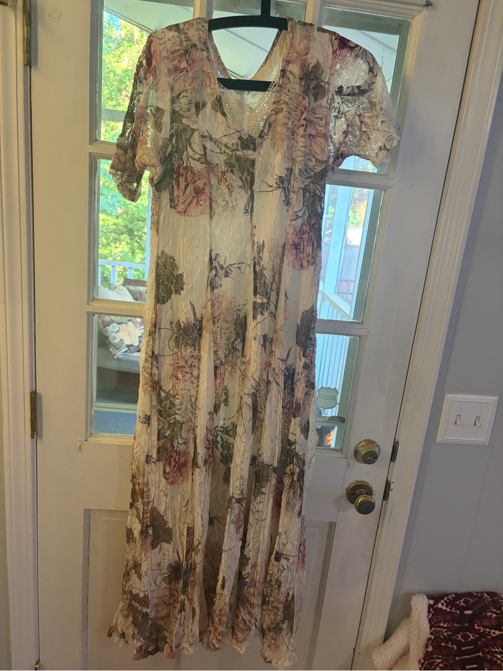 Nostalgia Floral Maxi Dress in Cream with Rose and Sage